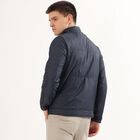 Men's Deep Midnight Navy High Neck Casual Jacket, Navy Blue, small image number null