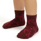 Girls' Light Pink Regular Fit Ankle-Length Socks, मरून, small image number null