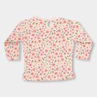 Infants' Light Pink Cotton Round Neck Casual Full Sleeve T-Shirt, Light Pink, small image number null