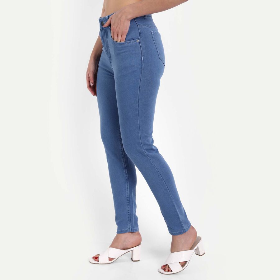 High Rise Skinny Jeans, Mid Blue, large image number null