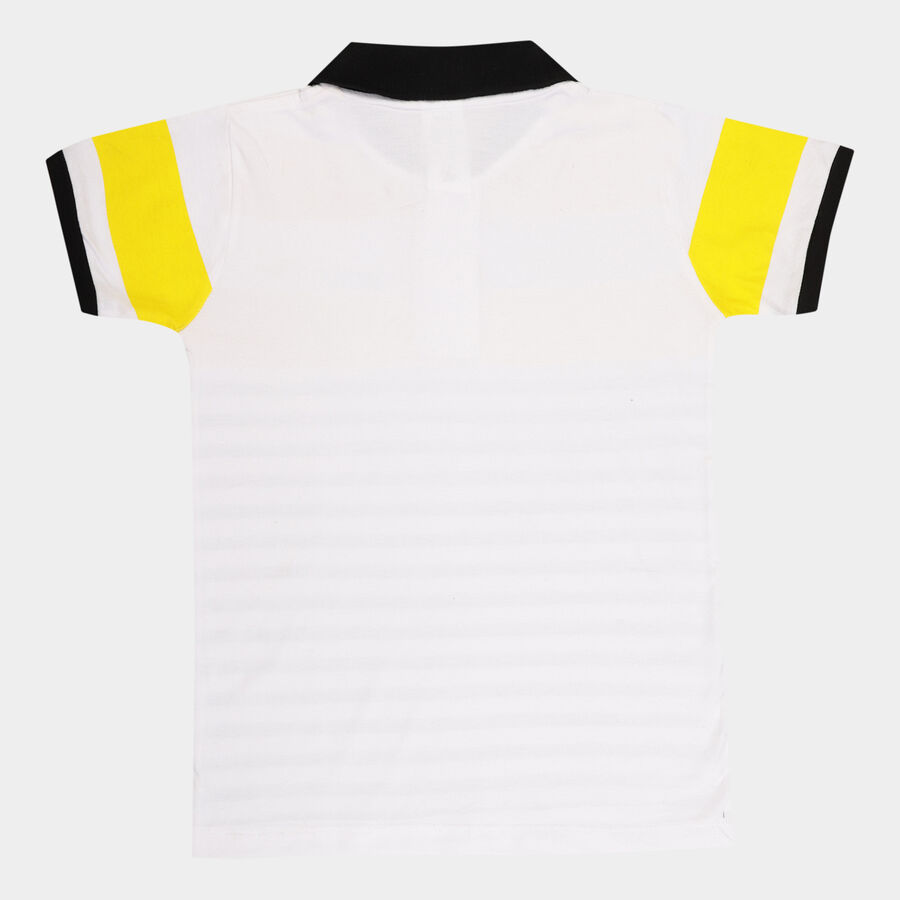 Boys Cotton T-Shirt, White, large image number null