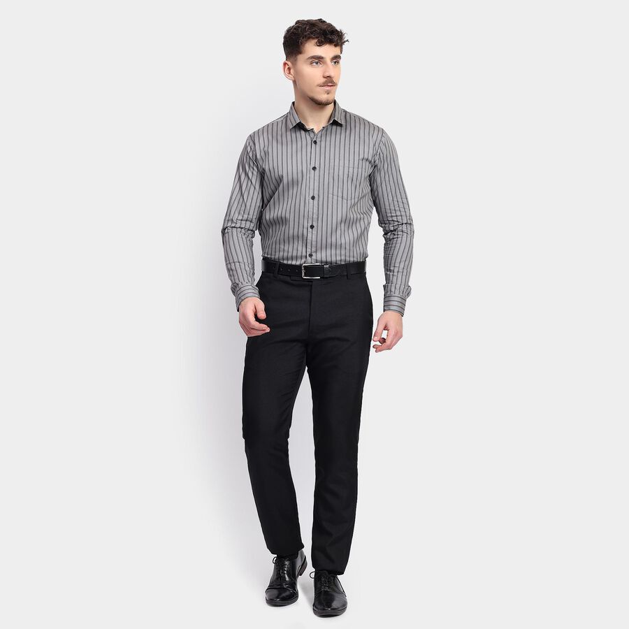 Men's 100% Cotton Casual Shirt , Light Grey, large image number null
