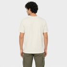 Men's White Round Neck Regular T-Shirt, White, small