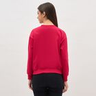 Women's Bright Red Crew Neck Casual Sweatshirt, Fuchsia, small image number null