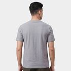 Men's Grey Crew Neck Athleisure T-Shirt, Dark Grey, small