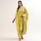 Women's Mint Mandarin Collar Printed Kurta, हल्का हरा, small