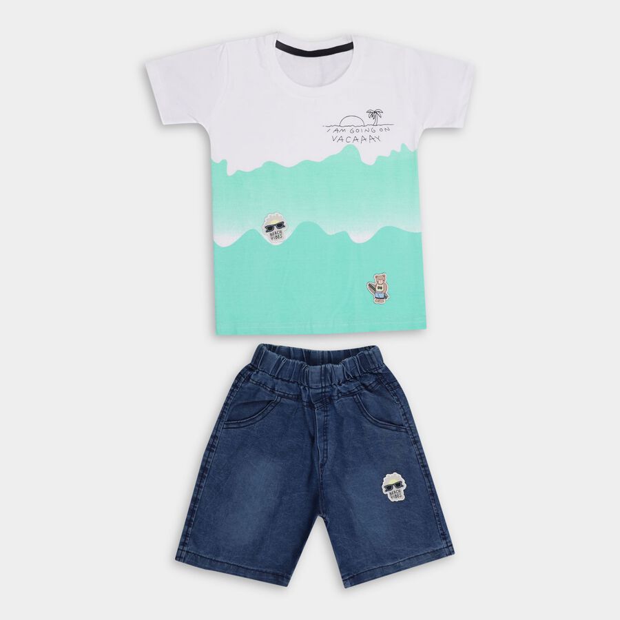 Boys' 100% Cotton Woven Baba Suit , सफ़ेद, large image number null