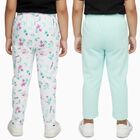 Infants White and Mint Green Cotton Printed Pyjama Set, हल्का हरा, small image number null