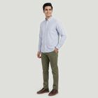 Men Light Blue Cotton Casual Shirt, हल्का नीला, small