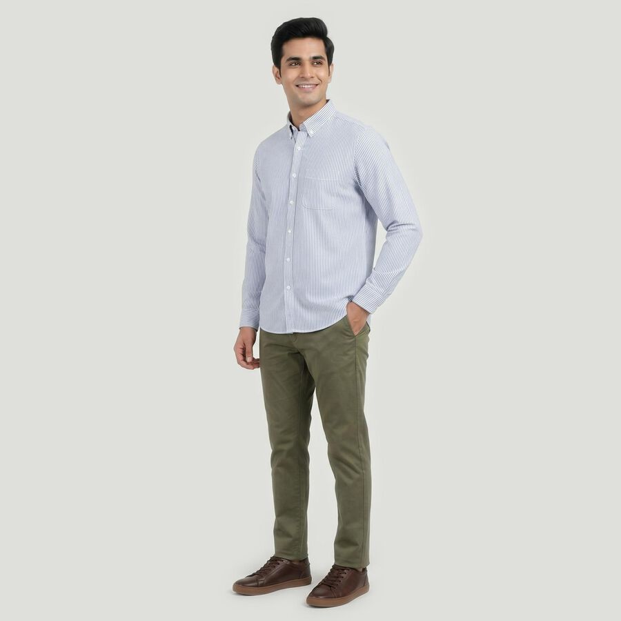 Men Light Blue Cotton Casual Shirt, हल्का नीला, large