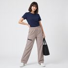 Women's Grey Straight Fit Zip Pocket Track Pants, Light Grey, small