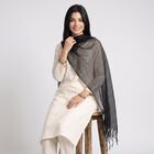 Women's Black Printed Dupatta, काला, small