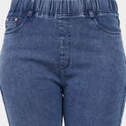 Ladies' Jeans , मध्यम नीला, small