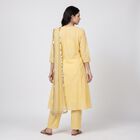 Women's Yellow Round Neck Embroidered Ethnic Set, Yellow, small