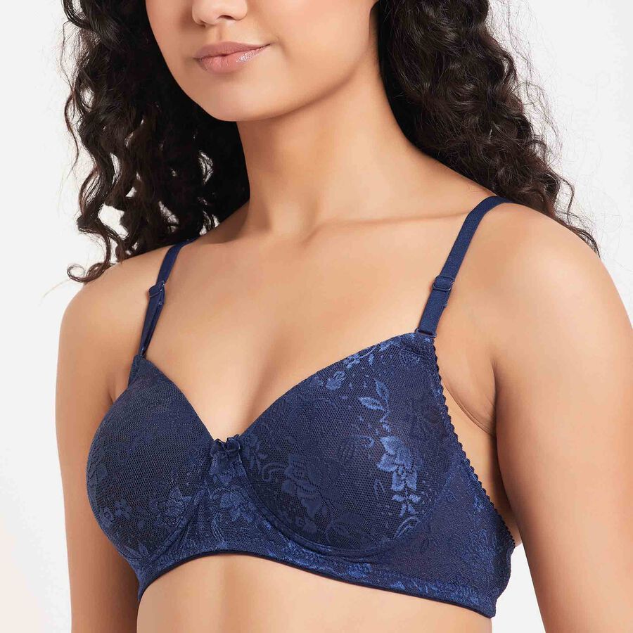 Full Lace Bra, Navy Blue, large image number null