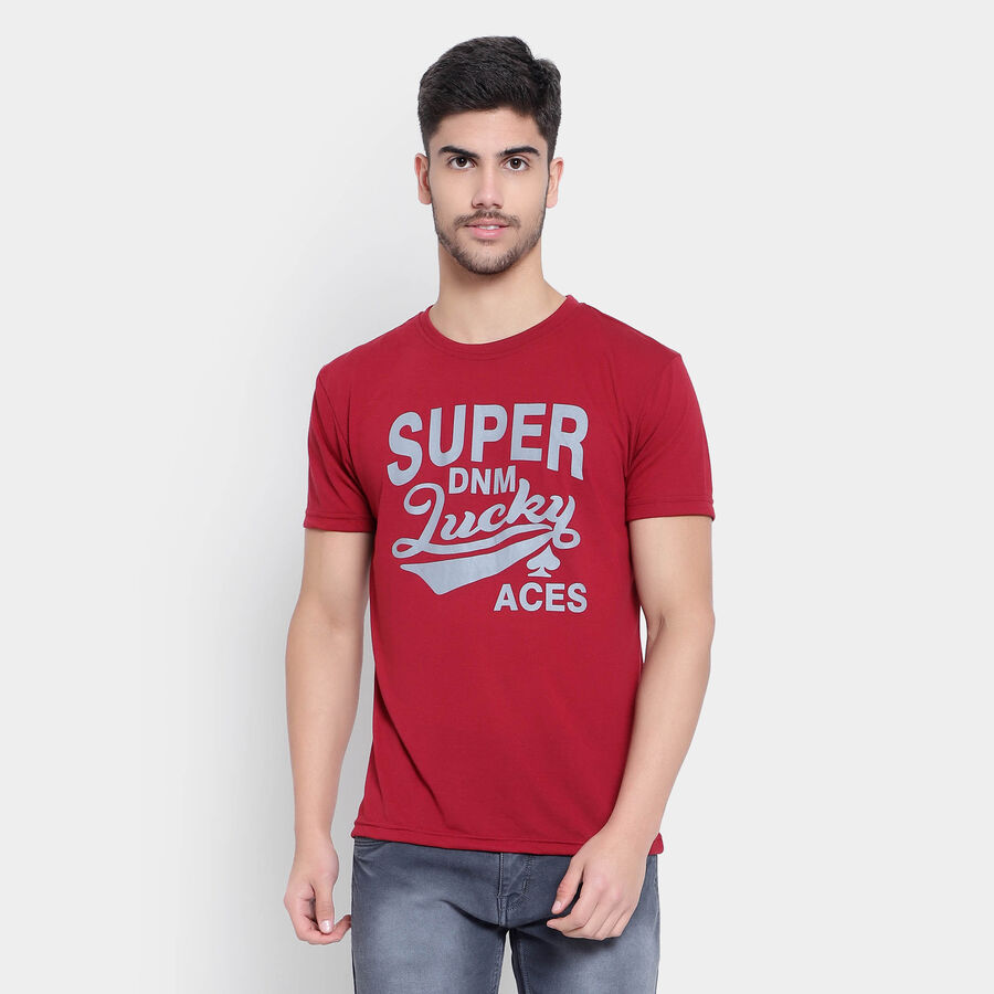 Round Neck T-Shirt, Maroon, large image number null