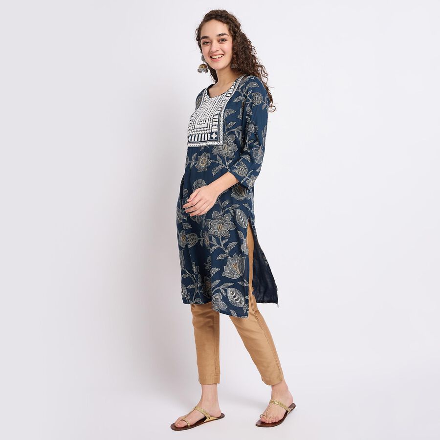Ladies' Kurta , टील ब्लू, large image number null