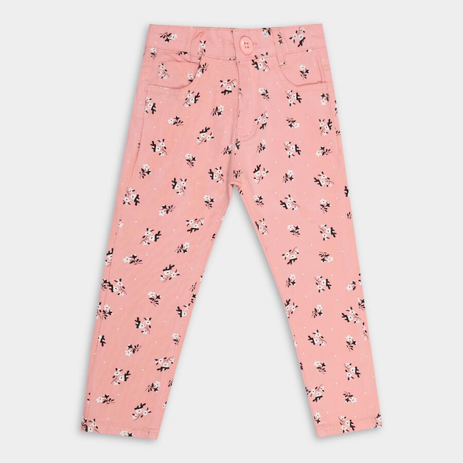 Girls' Trousers, हल्का गुलाबी, large image number null