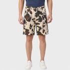 Men's Off White Regular Fit Printed Bermuda Shorts, ऑफ व्हाइट, small