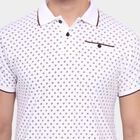 Men's 100% Cotton Collared Half Sleeves T-Shirt , भूरा, small