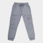 Boys' 100% Cotton Trousers , हल्का ग्रे, small image number null