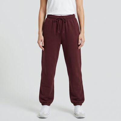 Women's Maroon Regular Fit Drawstring Jogger Track Pants