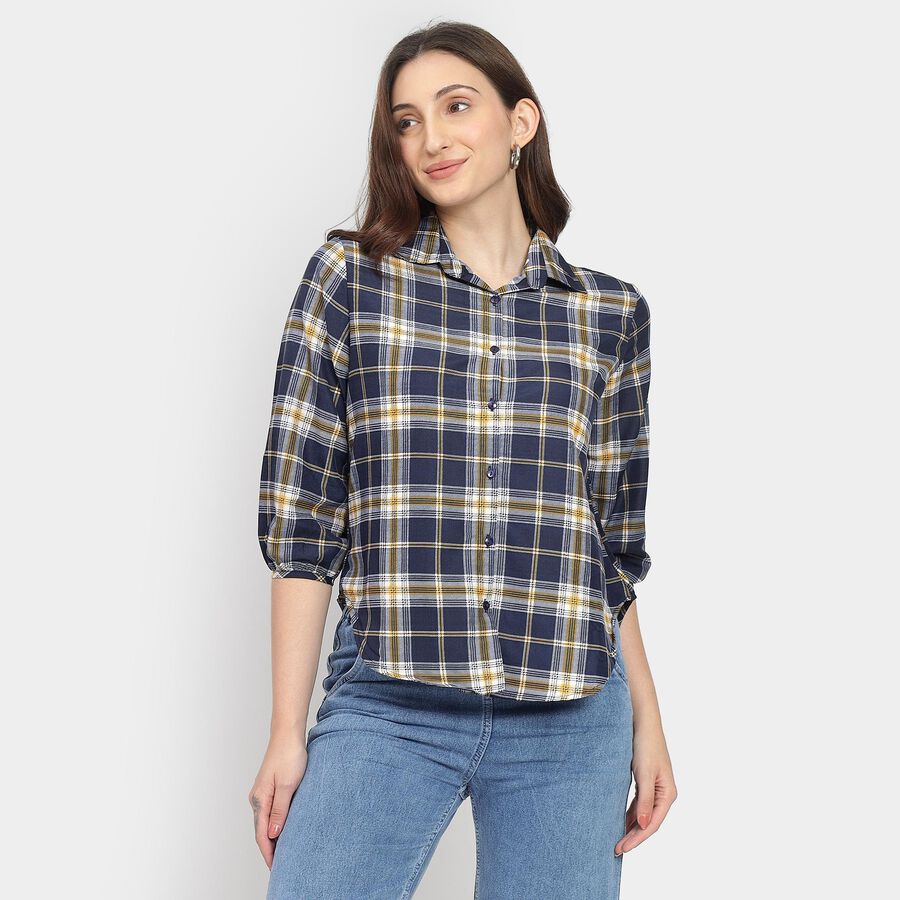 Ladies' Shirt, नेवी ब्लू, large image number null