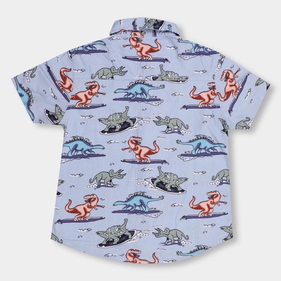 Boys' 100% Cotton Casual Shirt , हल्का नीला, large image number null