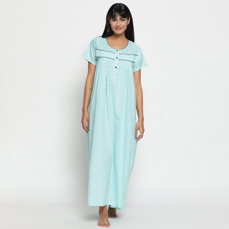 All Over Print Nighty, हल्का नीला, large image number null
