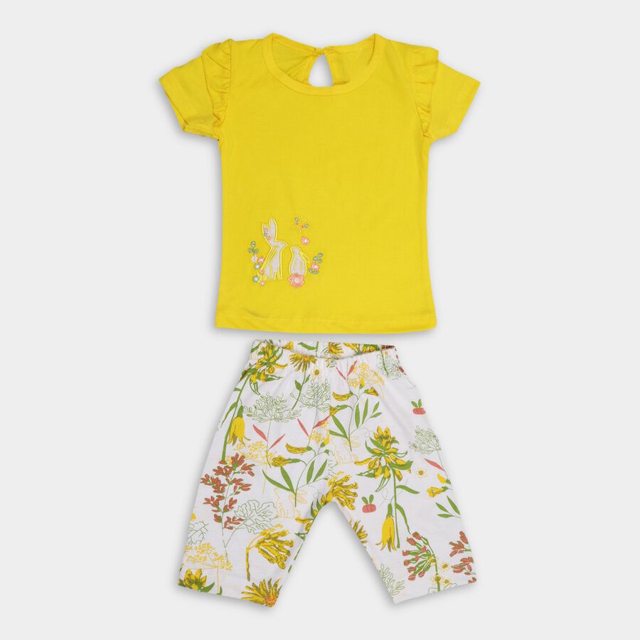 Infants' 100% Cotton Capri Set , Yellow, large image number null