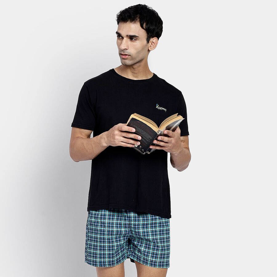 Men's 100% Cotton Boxers, Dark Green, large