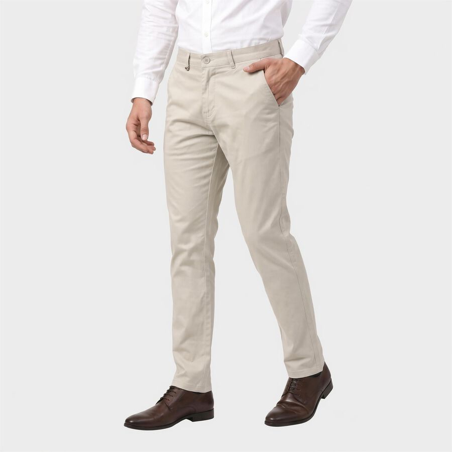Men's Silver Chino Trousers, सिल्वर, large