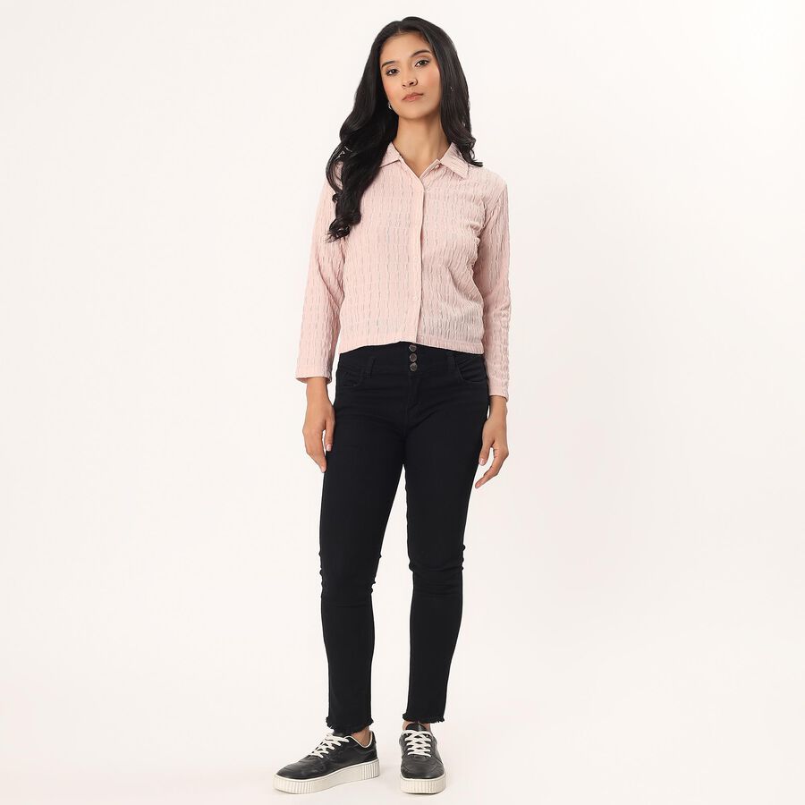 Women's Light Pink Classic Collar Classic Shirt, Light Pink, large