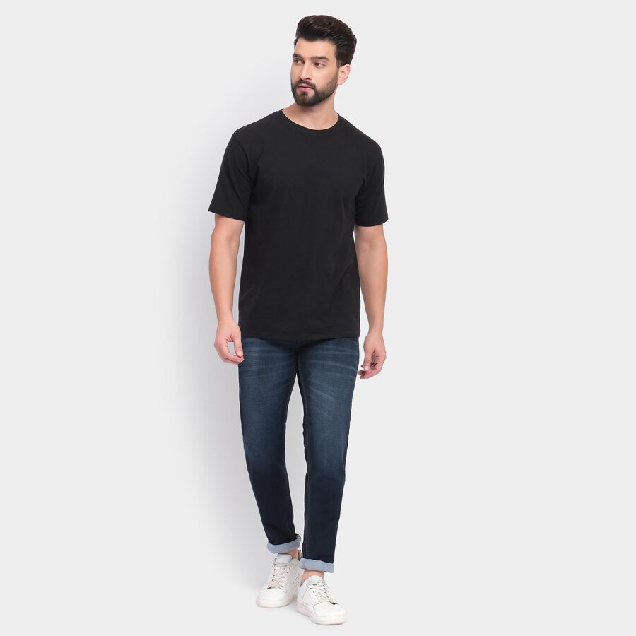 Men's Slim Fit Jeans , गहरा नीला, large image number null
