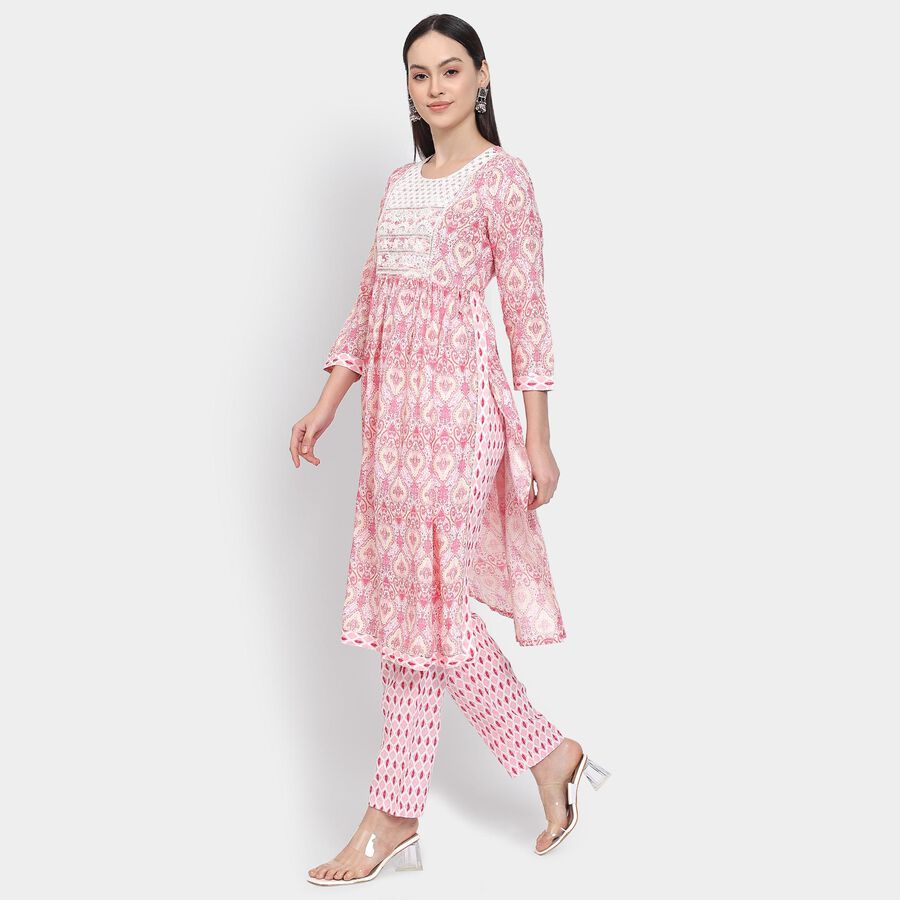 Ladies' Ethnic Set , गुलाबी, large image number null