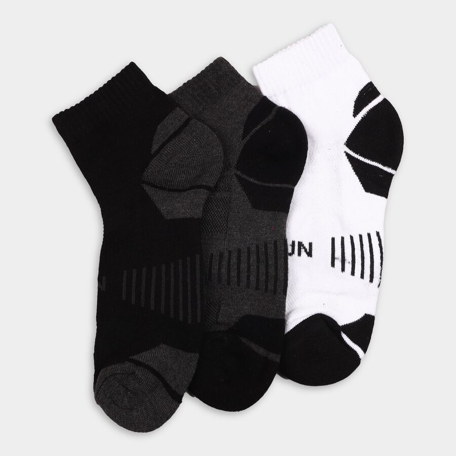 Men's Socks (Pack of 3), White, large
