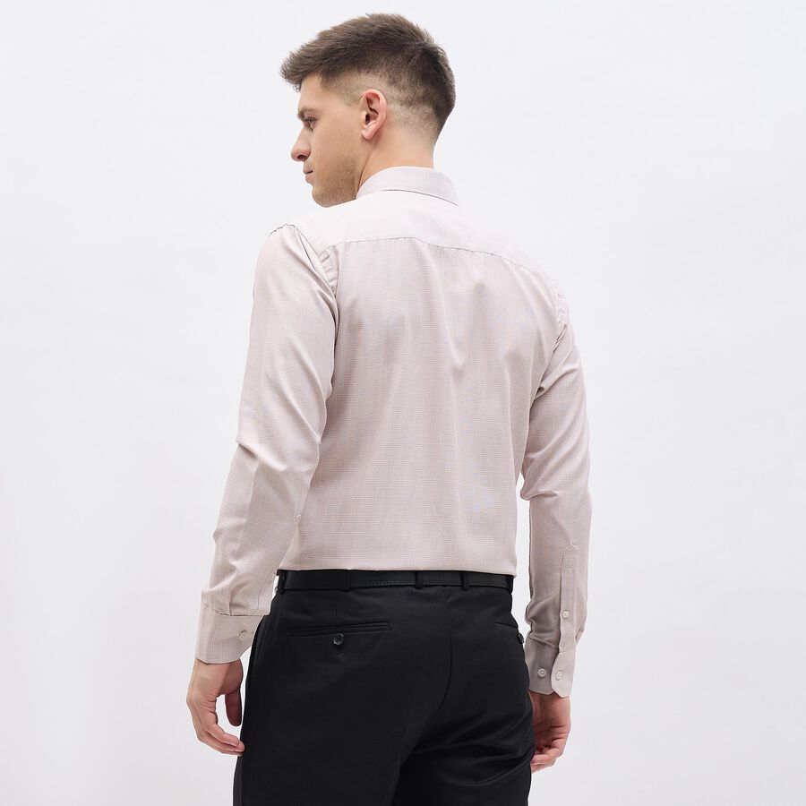 Men's Light Beige Slim Fit Formal Shirt, Beige, large image number null