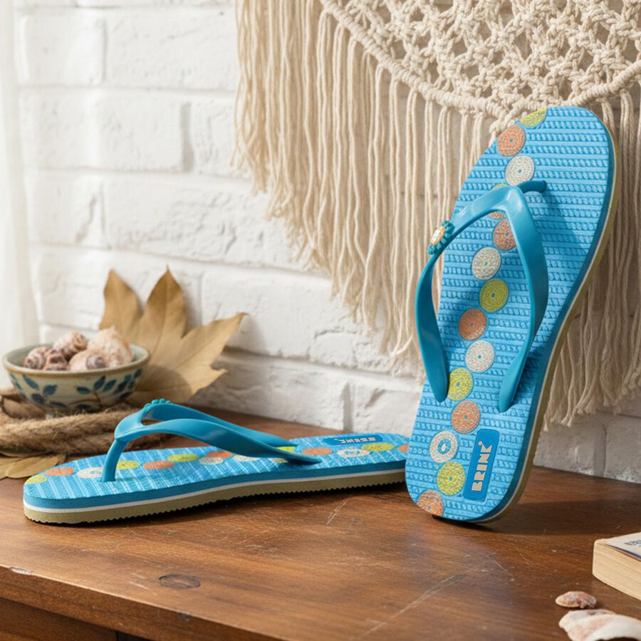 Ladies' Slipper, फिरोज़ी, large