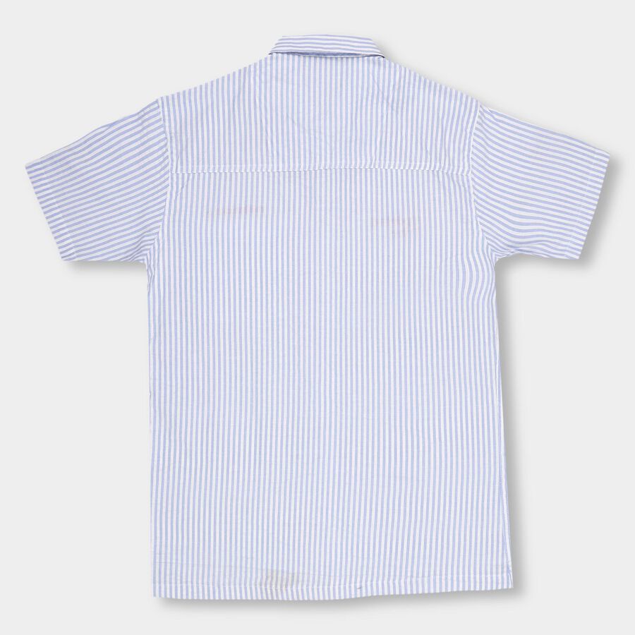 Boys Light Powder Blue Half Sleeve Classic Casual Shirt, हल्का नीला, large image number null
