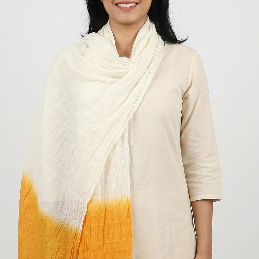 Women's Mustard Printed Dupatta, Mustard, large