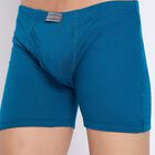Men's 100% Cotton Trunks , टील ब्लू, small