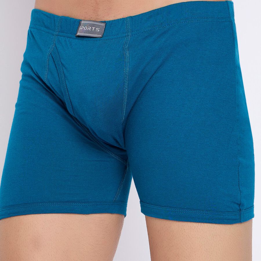 Men's 100% Cotton Trunks , टील ब्लू, large