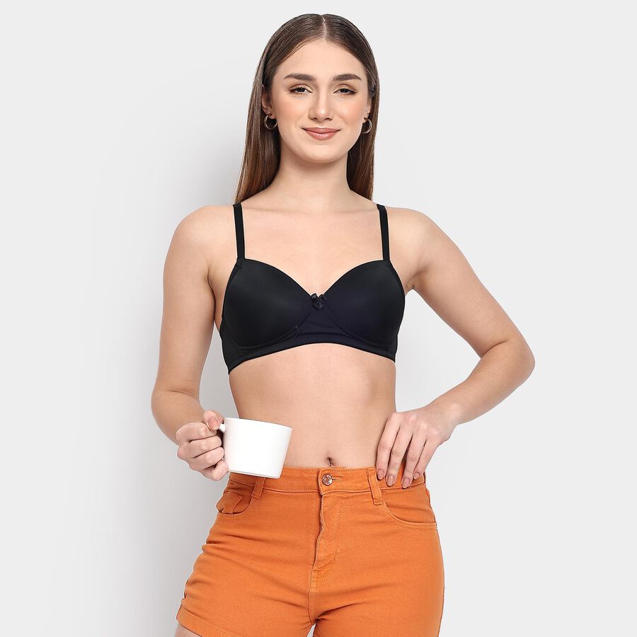 Ladies' Bra , काला, large image number null