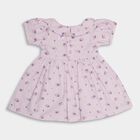 Infant Girls' 100% Cotton Frock, लाइलेक, small image number null