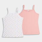 Girls' 100% Cotton Vest (Pack of 2), White, small image number null