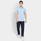 Men's 100% Cotton Casual Shirt, Light Blue, small image number null