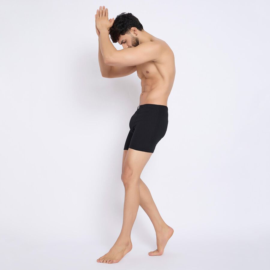 Men's 100% Cotton Trunks, काला, large image number null