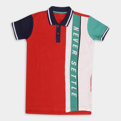 Boys' 100% Cotton Half Sleeves T-Shirt 