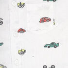 Infants Cotton Printed Shirt, White, small image number null