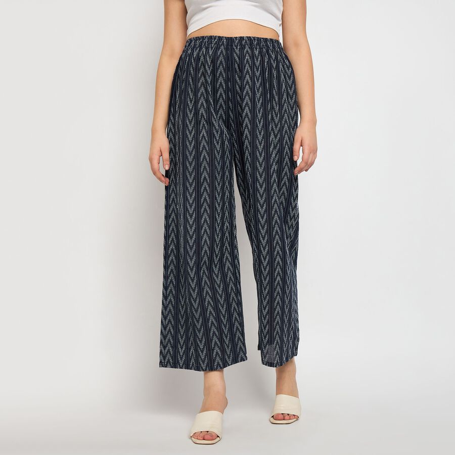 Ladies' Palazzos, गहरा नीला, large image number null
